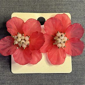 Nahmu Handmade Pink Flower Bloom Studs Earrings Sold Out